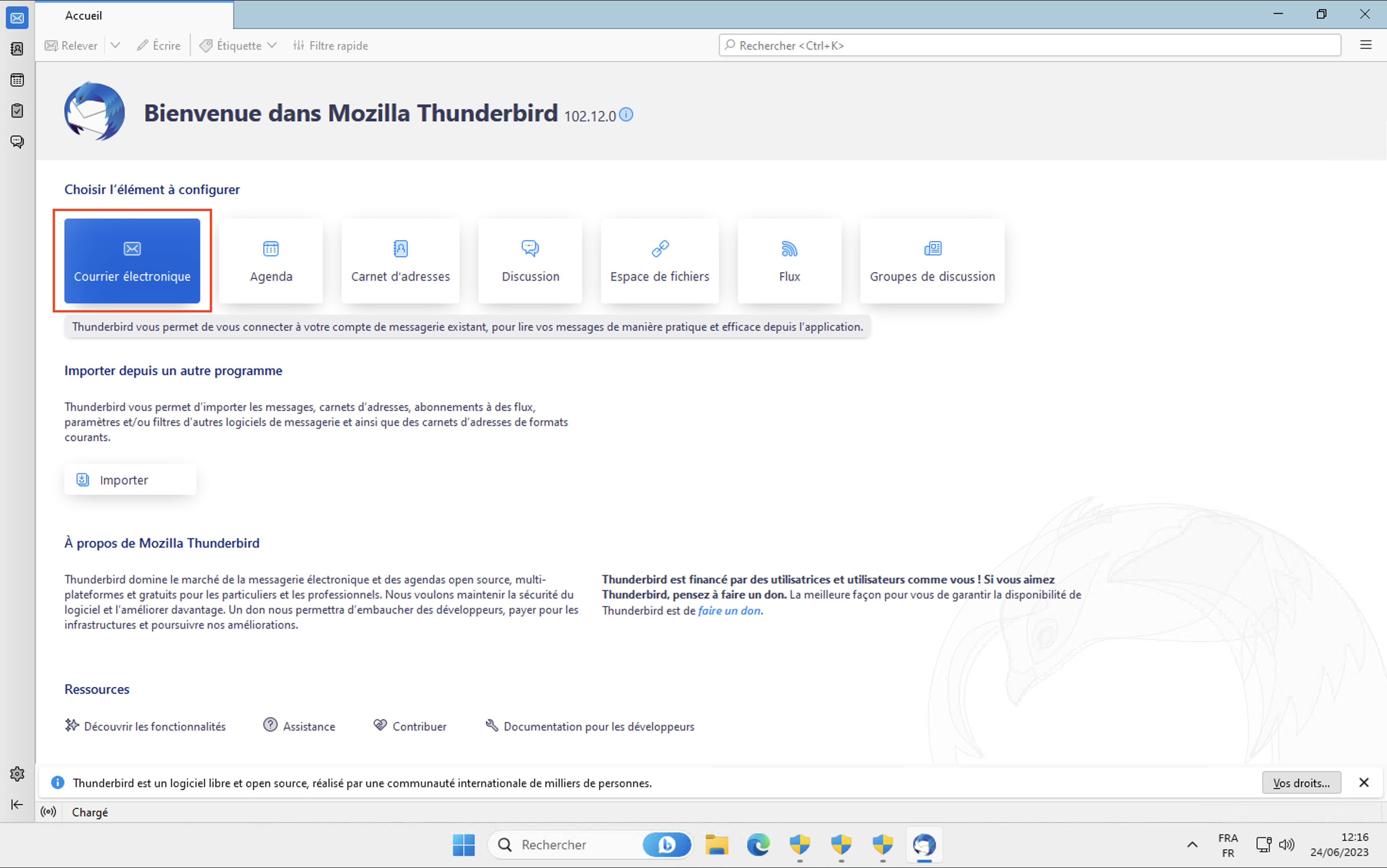 Configurer adresse email Thunderbird