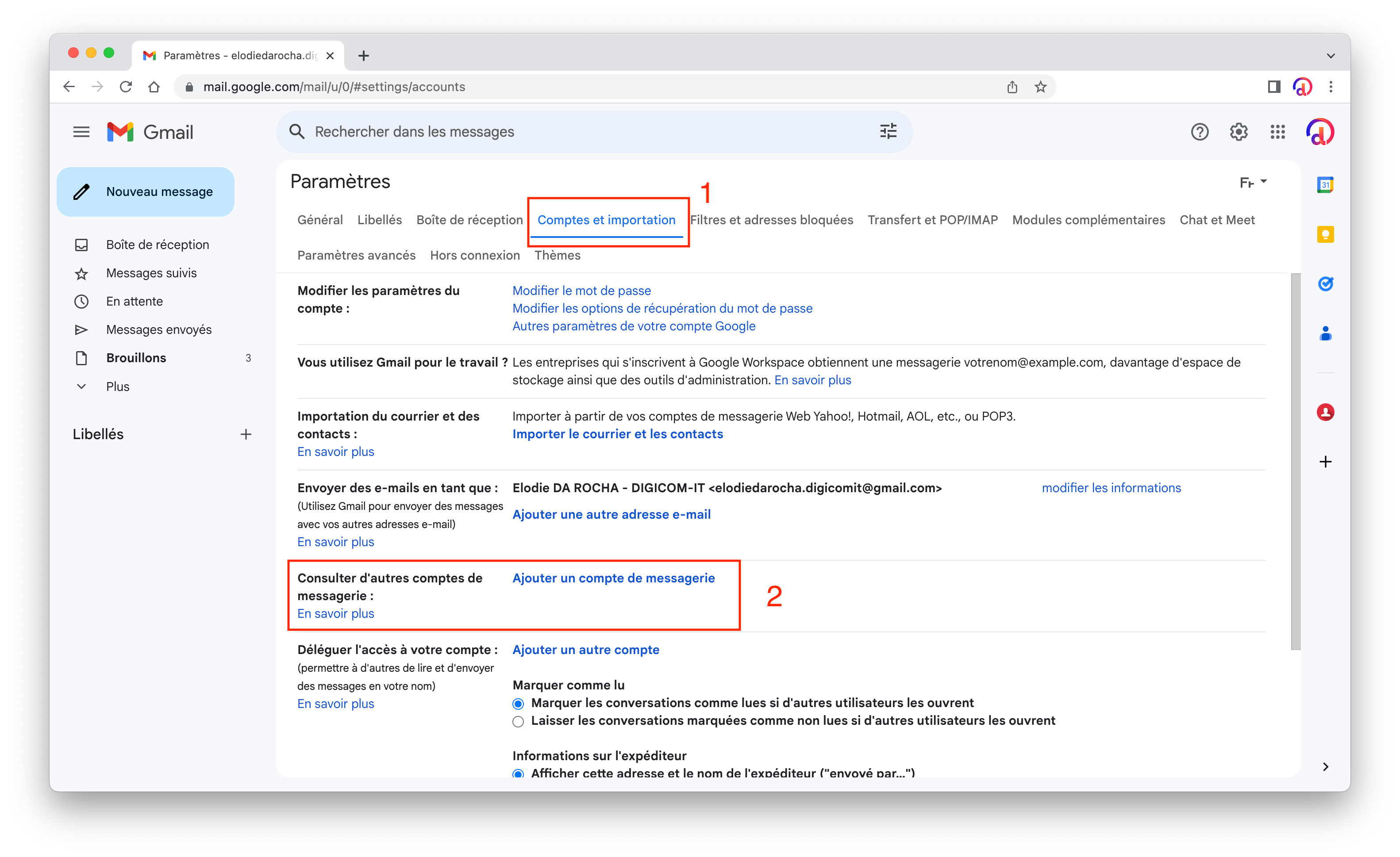 Configurer un compte mail sur Gmail