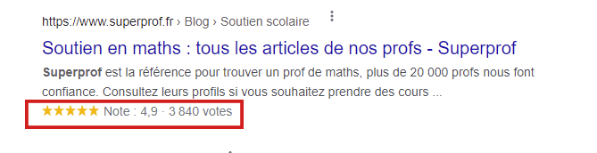 Rich snippets, avis Google